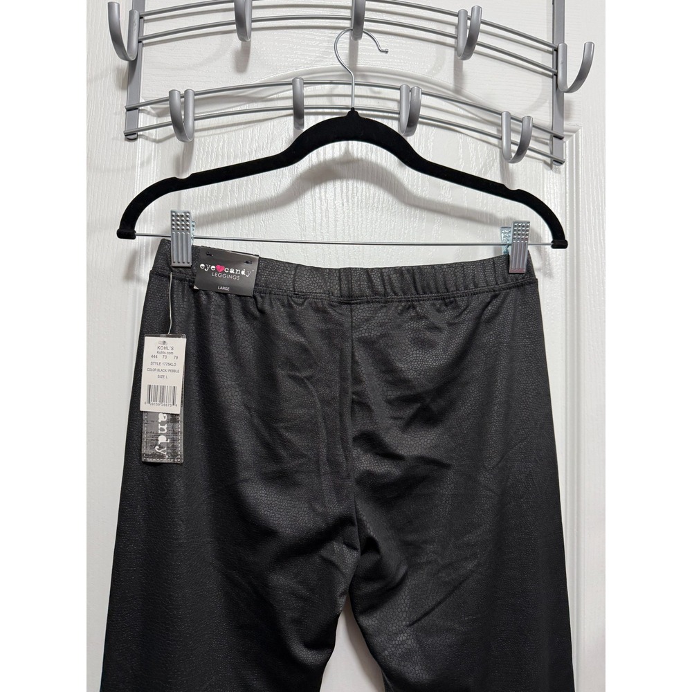 NWT Eye Candy Black Pebble Texture Leggings Pants Women's Size L - Picture 11 of 14